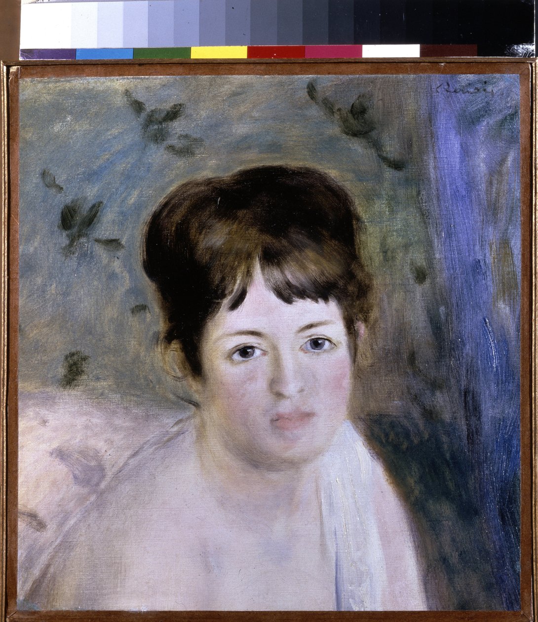 Női fej. Pierre Auguste Renoir festménye (Pierre-Auguste Renoir alkotó: Pierre Auguste Renoir