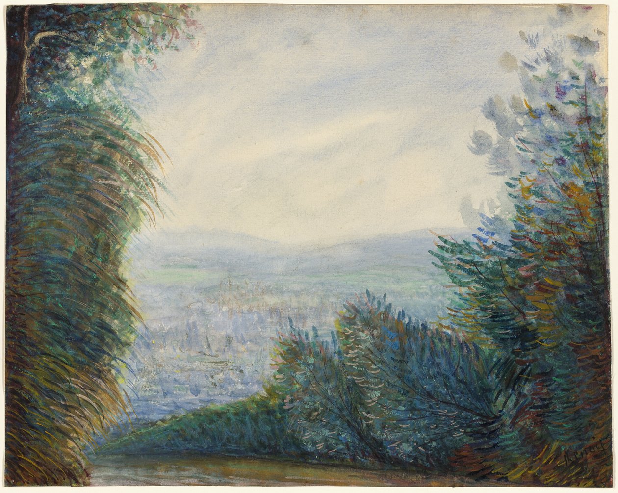 Az Auvers-völgy az Oise folyón alkotó: Pierre Auguste Renoir