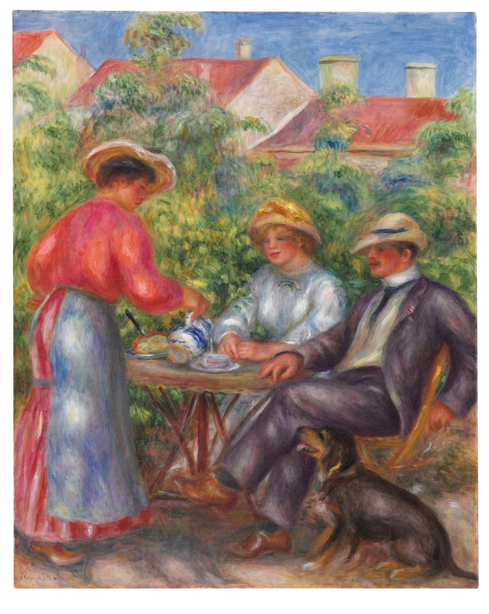 A csésze tea, vagy a kert, 1906-2007 körül alkotó: Pierre Auguste Renoir