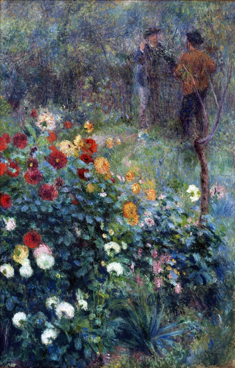 A kert a Rue Cortot-ban, Montmartre - Pierre Auguste Renoir (1841-1919). Olajfestmény alkotó: Pierre Auguste Renoir