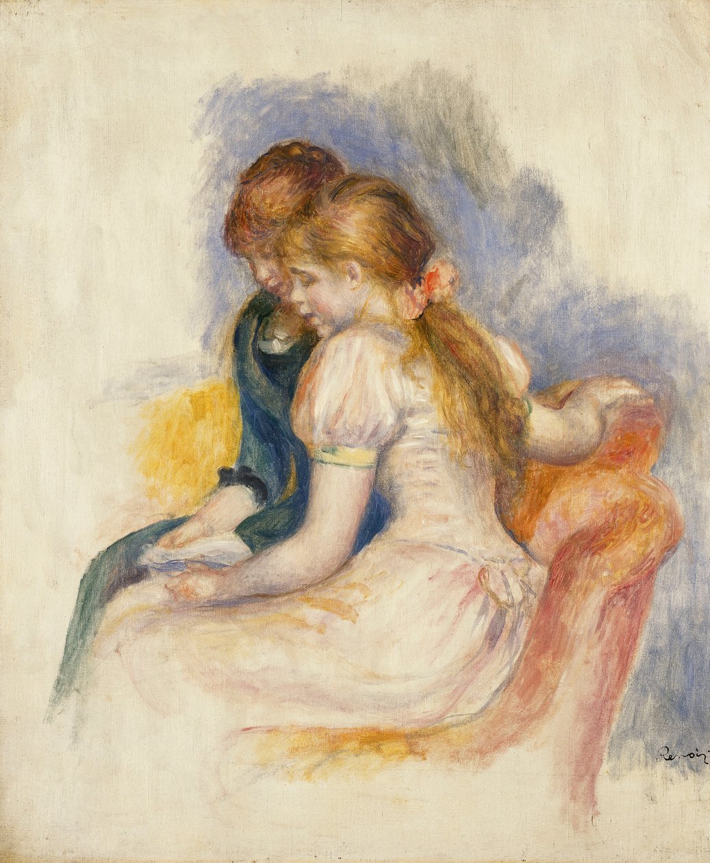 Az olvasás; Olvasás, 1890 alkotó: Pierre Auguste Renoir