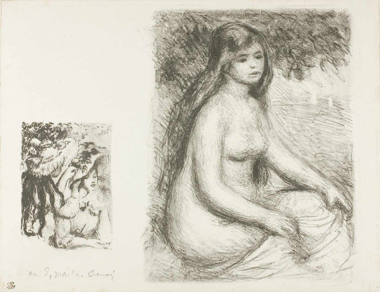 A feltűzött kalap és a fürdőző alkotó: Pierre Auguste Renoir
