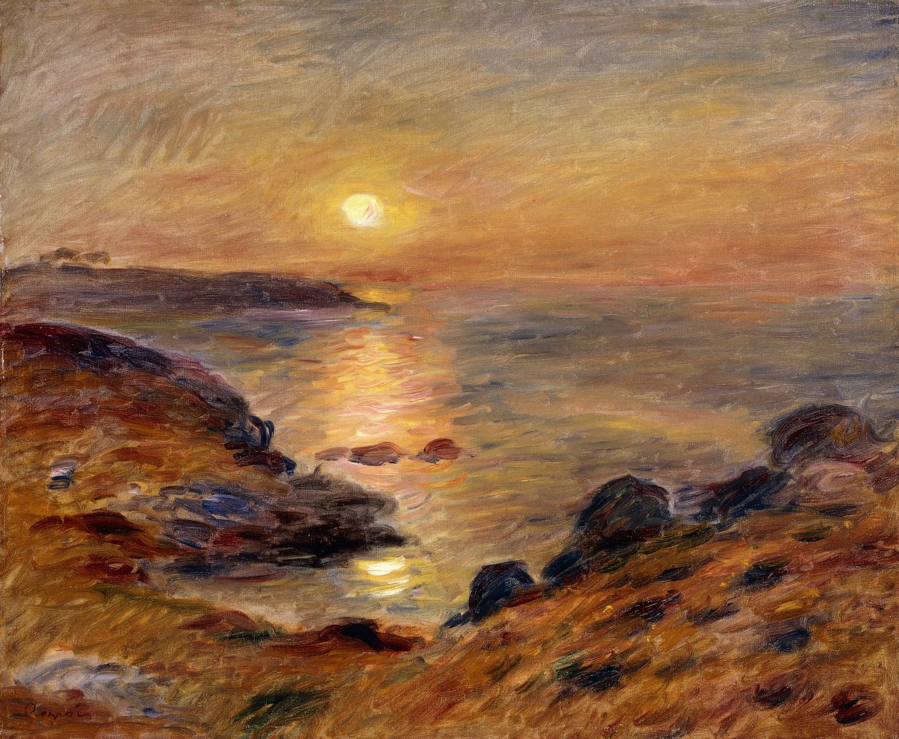 A naplemente Douarnenezben; Naplemente Douarnenezben, 1883 alkotó: Pierre Auguste Renoir