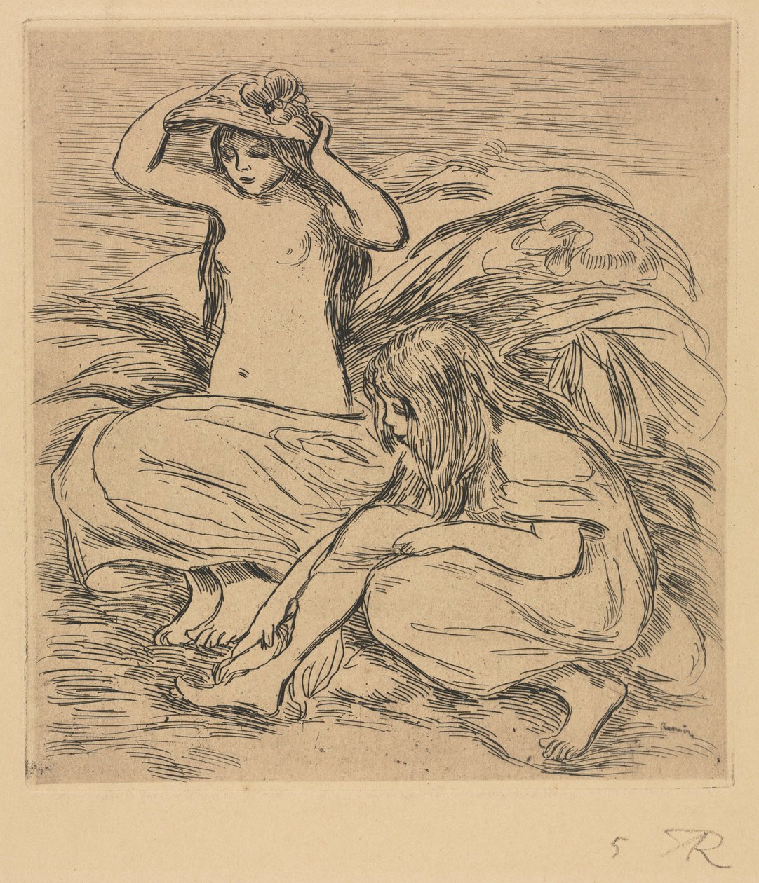 A két fürdőző, 1895. alkotó: Pierre Auguste Renoir