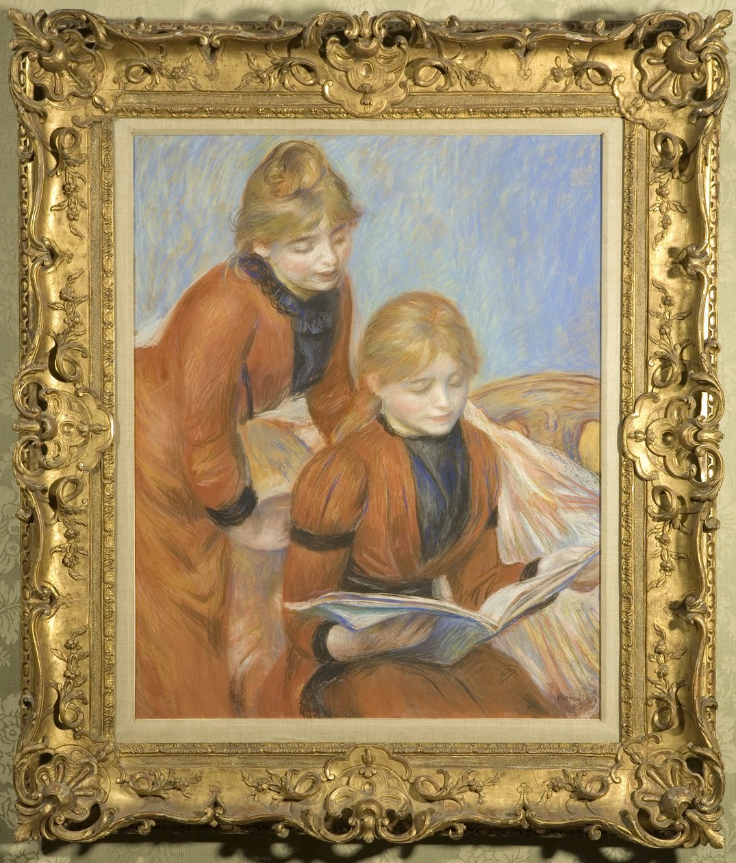 A két nővér, 1889 körül (pasztell, papíron) alkotó: Pierre Auguste Renoir