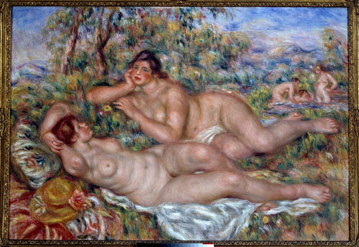 A fürdőzők. Pierre Auguste Renoir (1841-1919) festménye alkotó: Pierre Auguste Renoir