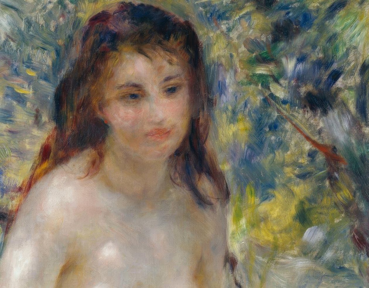Női törzs a napon alkotó: Pierre Auguste Renoir