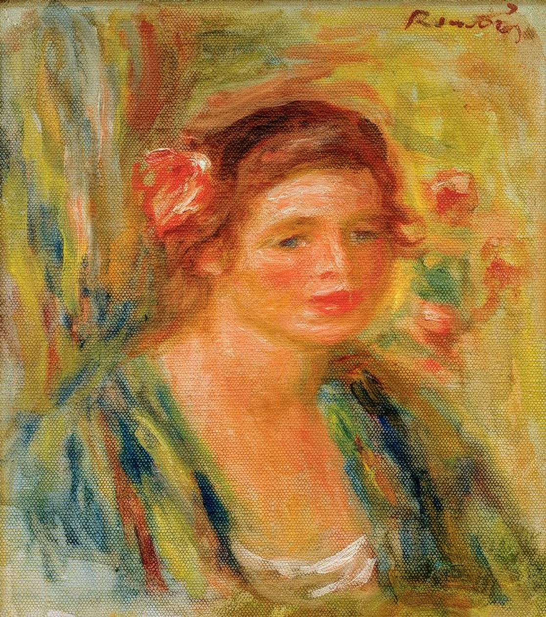 Egy fiatal nő feje (Gabrielle portréja) alkotó: Pierre Auguste Renoir