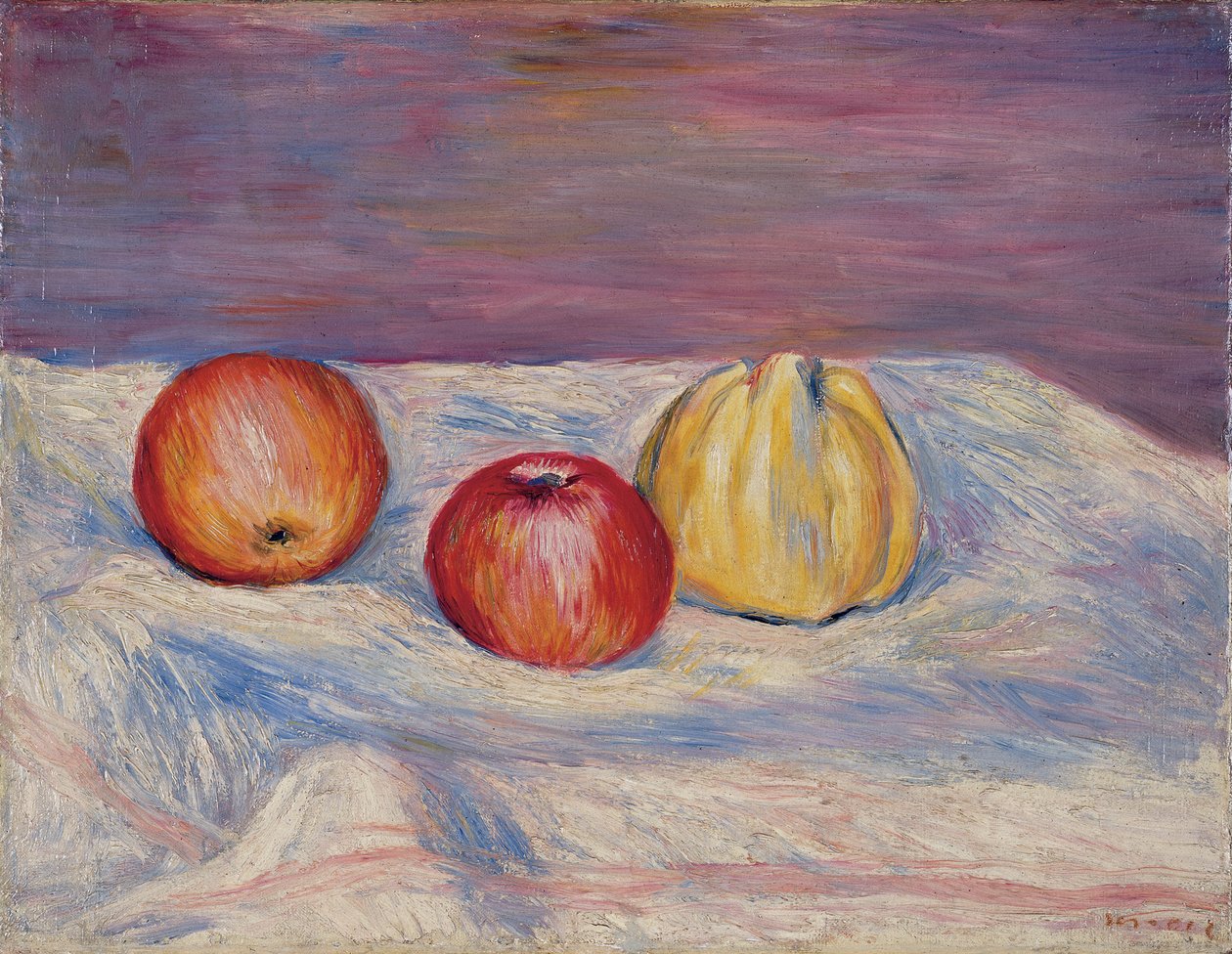 Két alma és egy birsalma; Két alma és egy birs, 1900 körül alkotó: Pierre Auguste Renoir