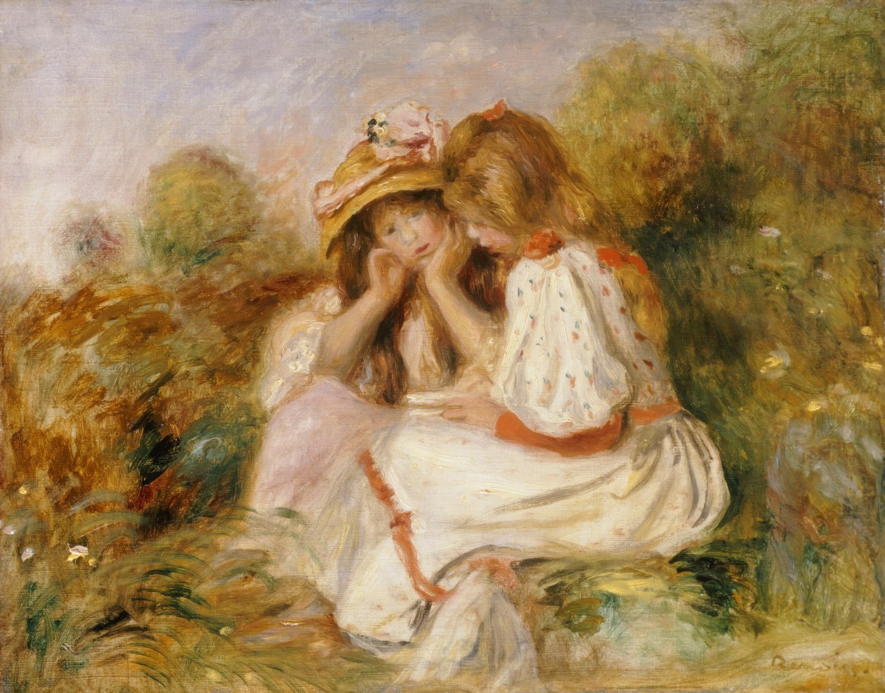 Két lány, 1890 körül alkotó: Pierre Auguste Renoir