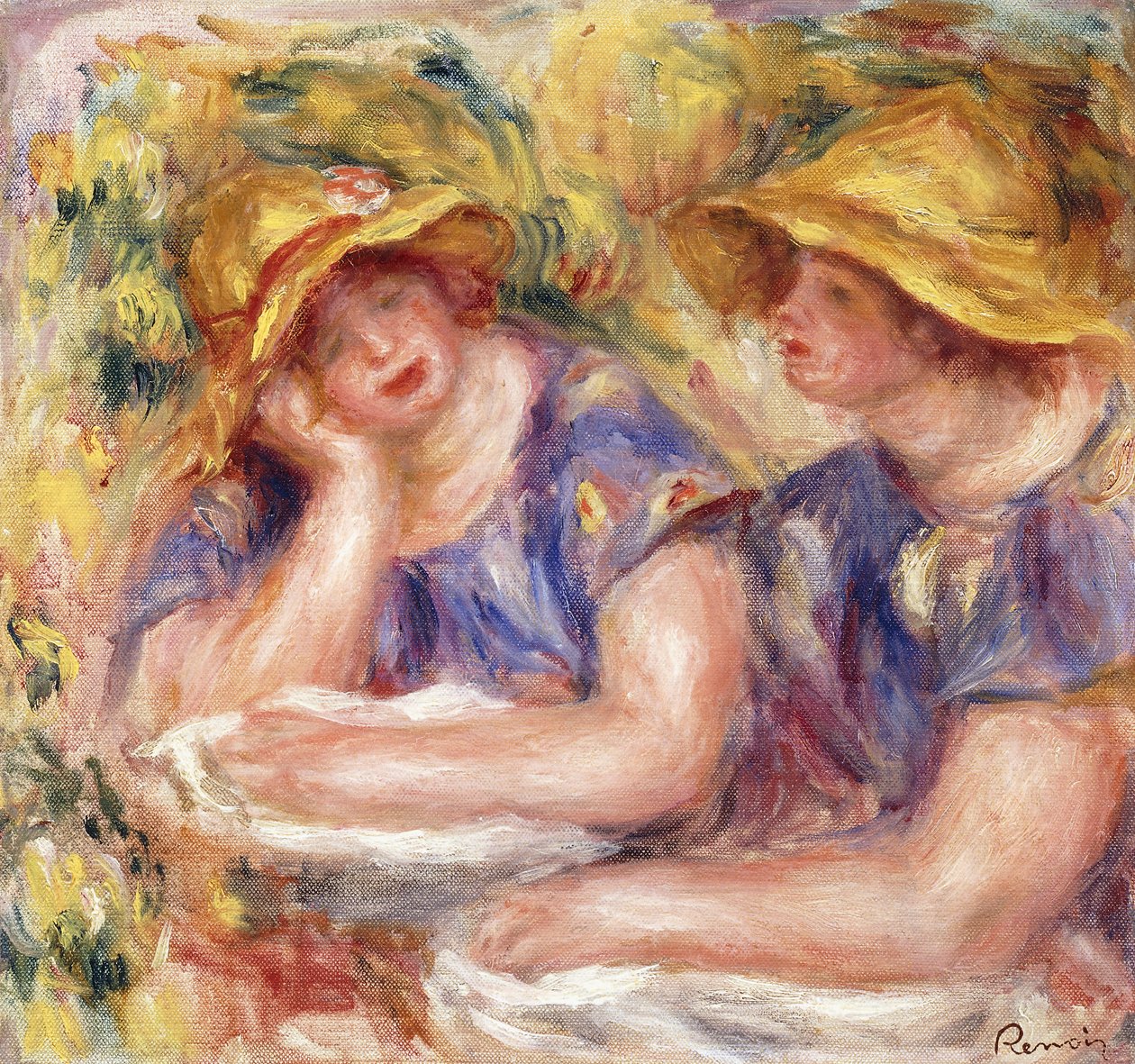 Két nő kék ruhában alkotó: Pierre Auguste Renoir