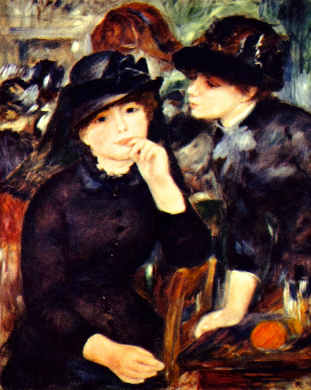 Két fekete ruhás lány alkotó: Pierre Auguste Renoir