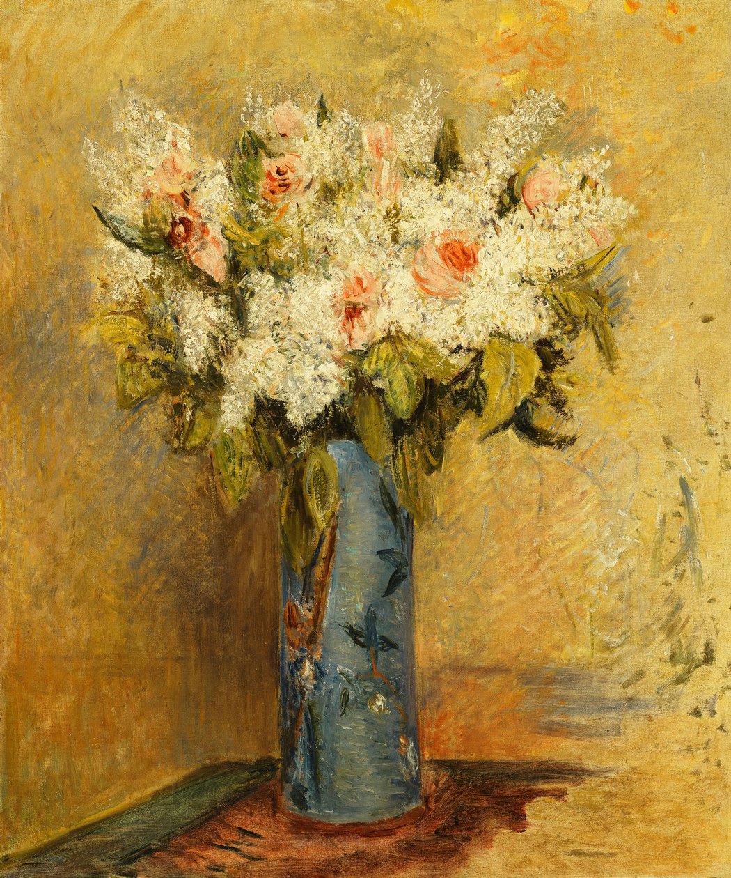 Liliomok és rózsák váza, 1870 körül alkotó: Pierre Auguste Renoir