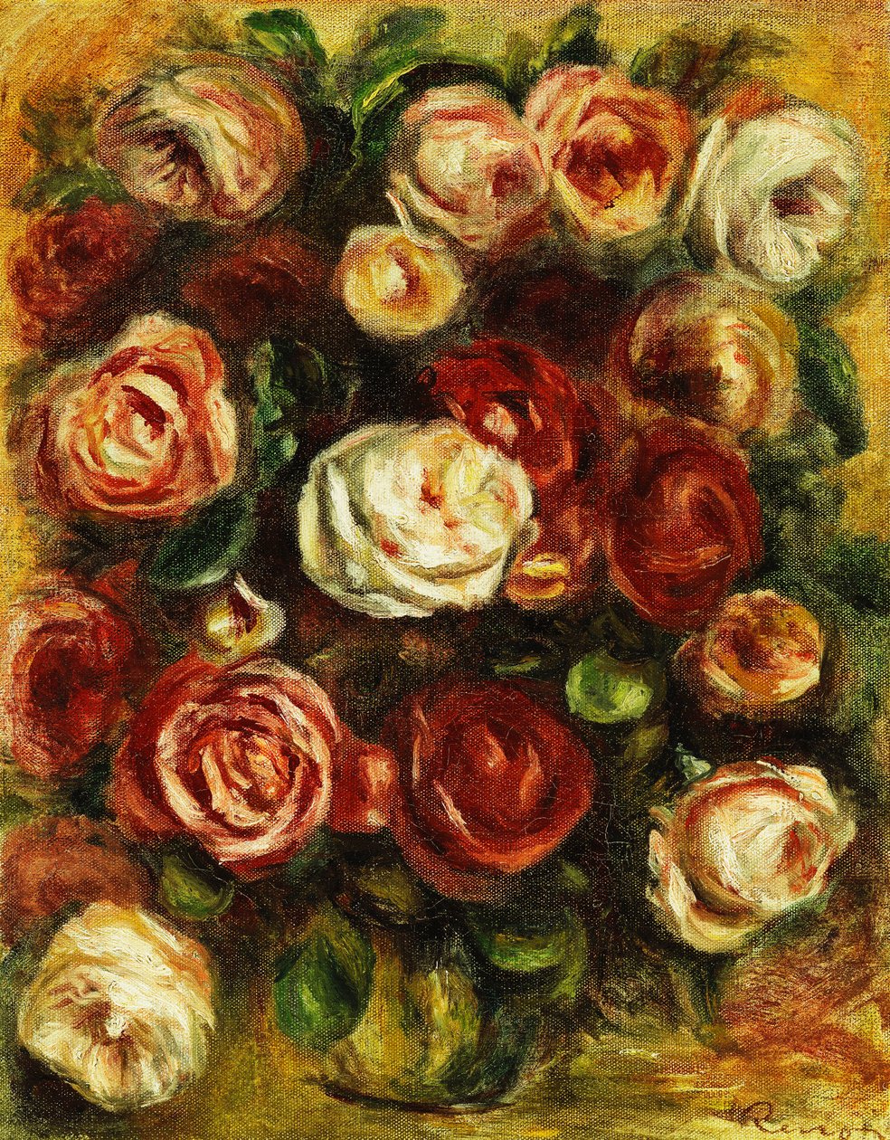 Váza rózsákkal, alkotó: Pierre Auguste Renoir