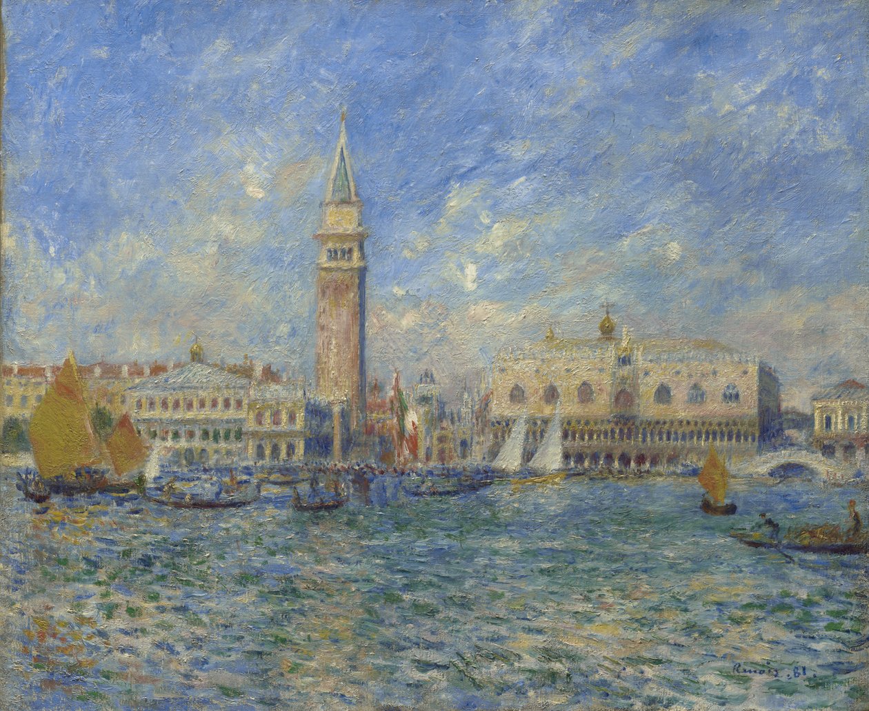 Velence, a Dózse-palota alkotó: Pierre Auguste Renoir