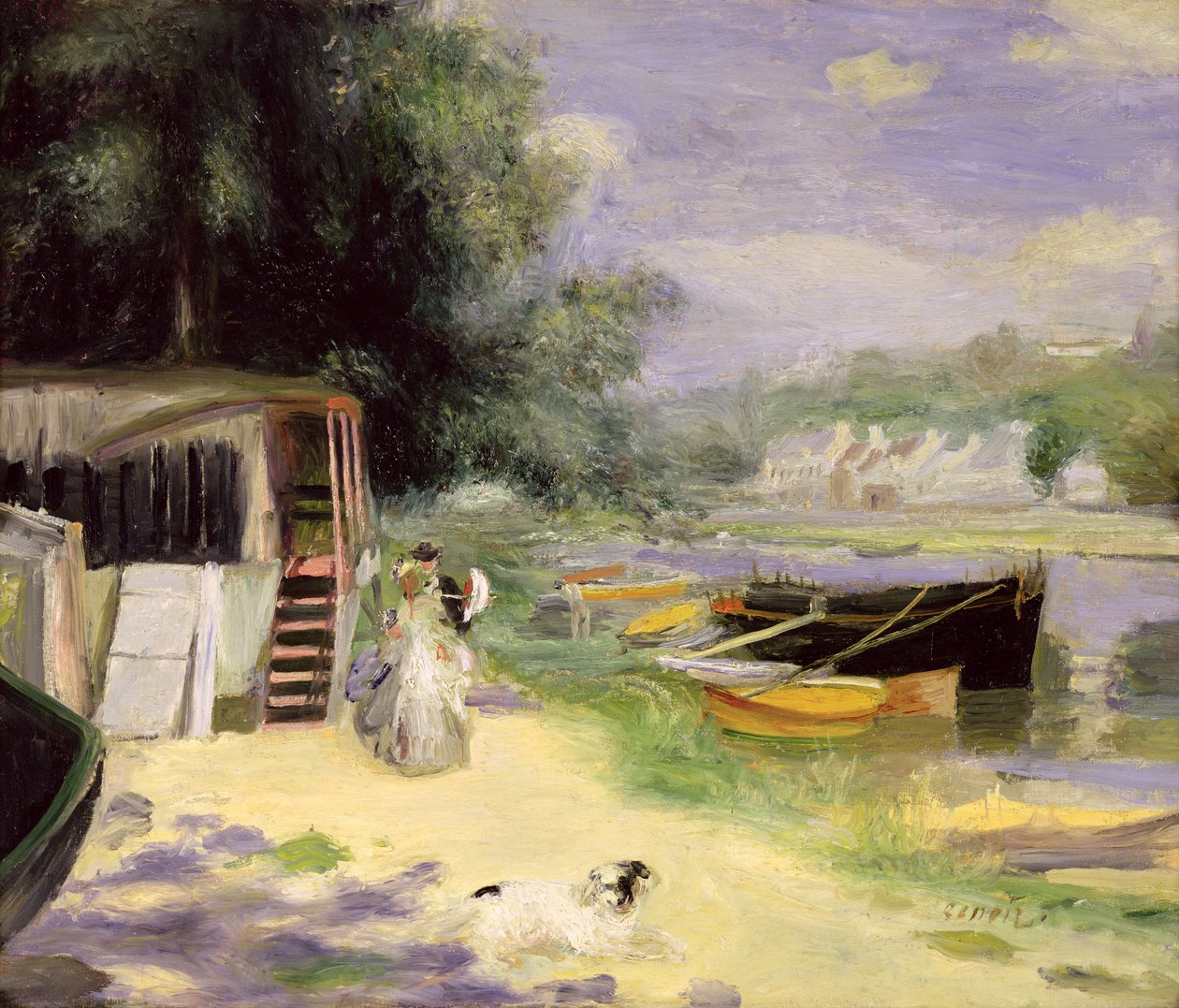 Bougival kilátása alkotó: Pierre Auguste Renoir