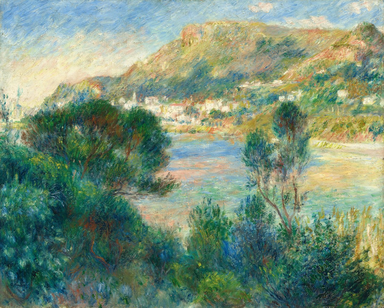 Monte Carlo kilátása Cap Martinról, c. 1884. alkotó: Pierre Auguste Renoir