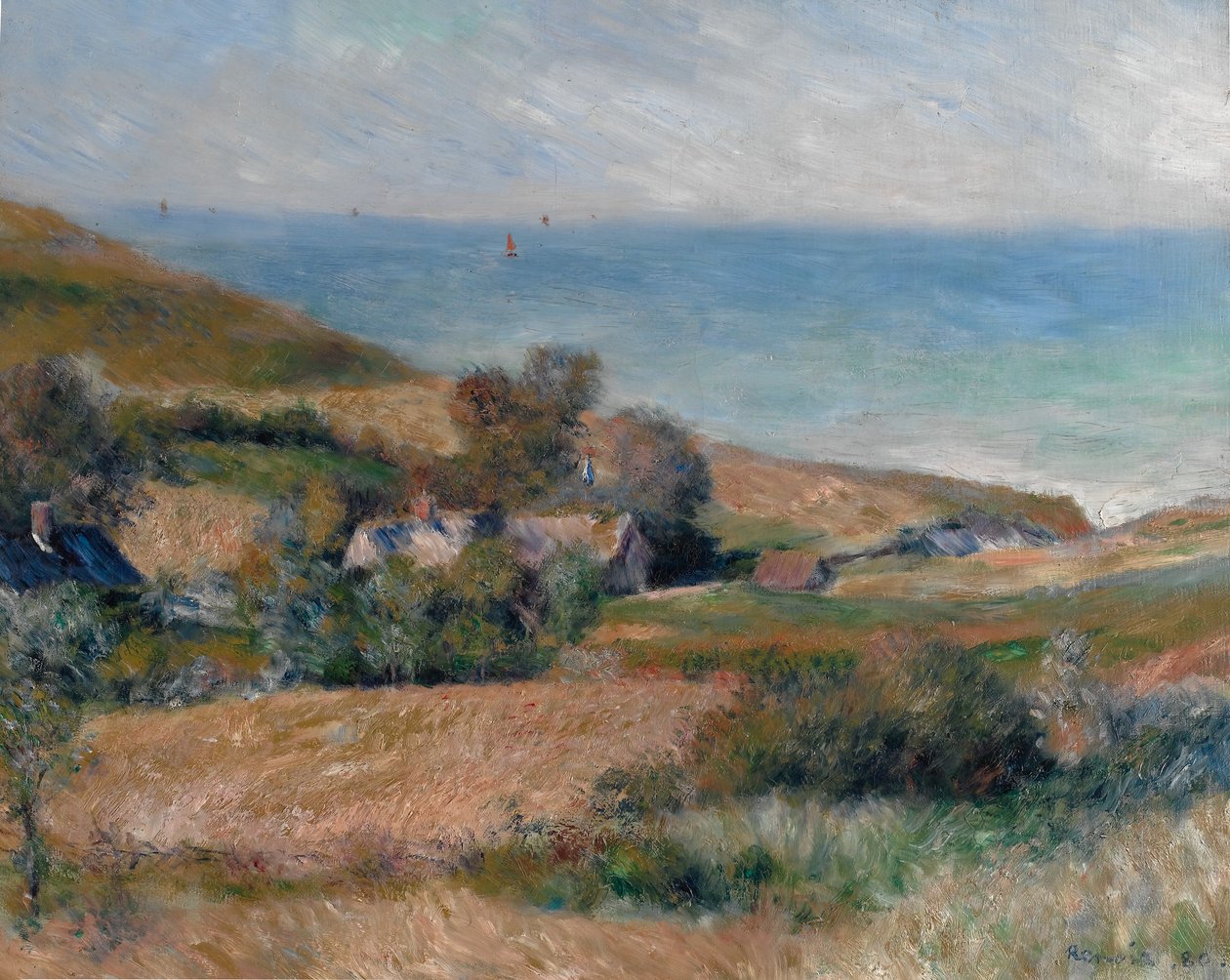 Kilátás a tengerpartra, Wargemont mellett Normandiában, 1880. alkotó: Pierre Auguste Renoir