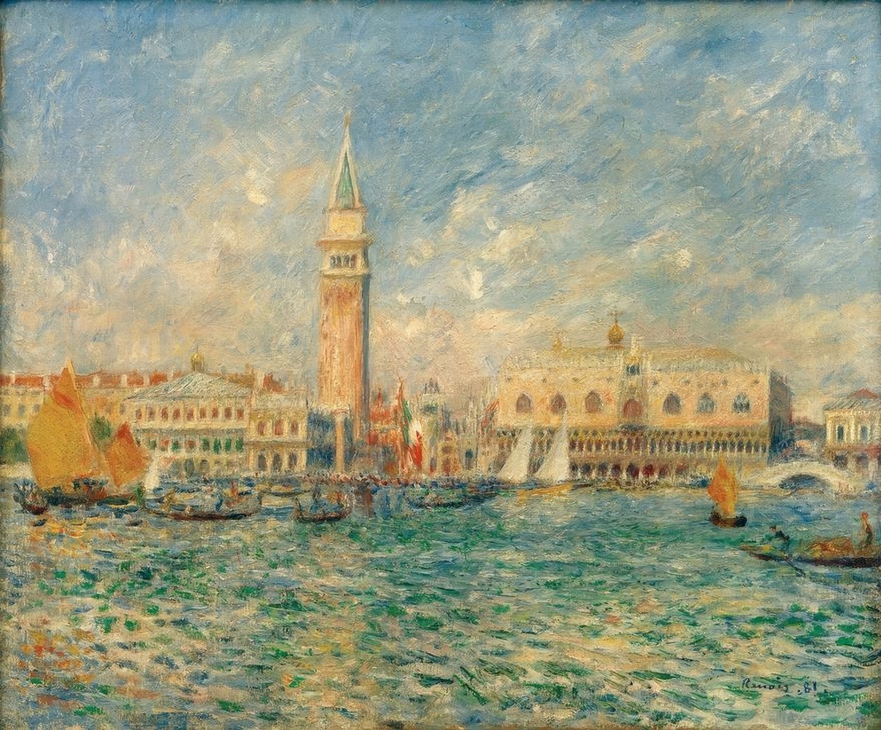 Kilátás Velencére (Dózsa palota) alkotó: Pierre Auguste Renoir