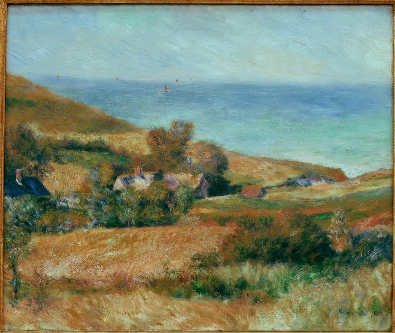 Kilátás a partra, Wargemont közelében, Normandiában alkotó: Pierre Auguste Renoir