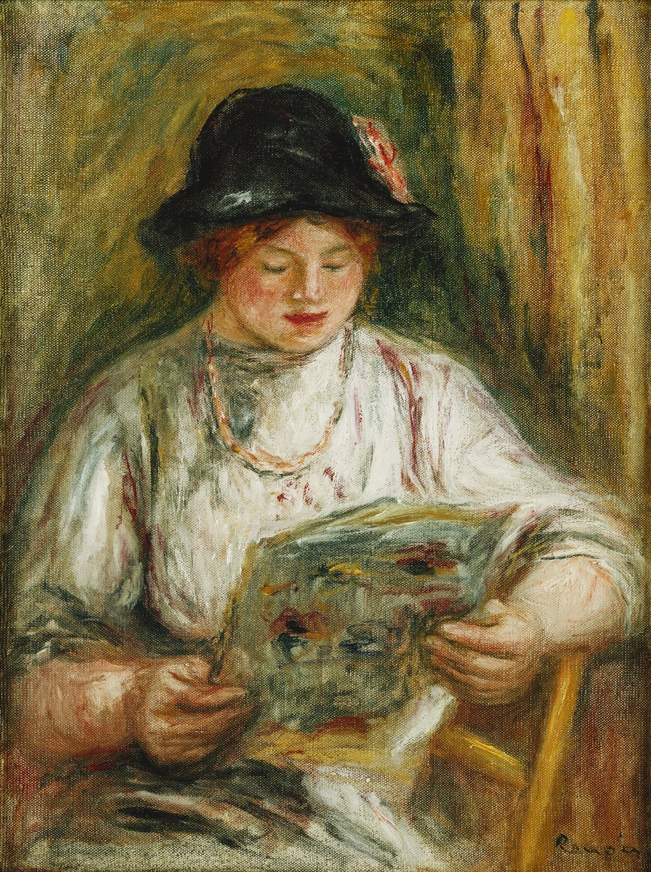 Olvasó nő; Woman Reading, 1910-1912 körül alkotó: Pierre Auguste Renoir