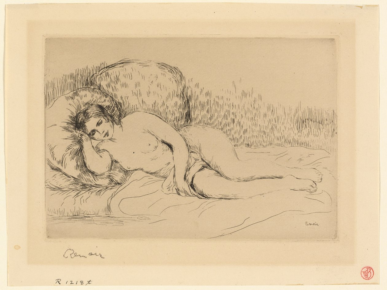 Fekvő nő, balra alkotó: Pierre Auguste Renoir