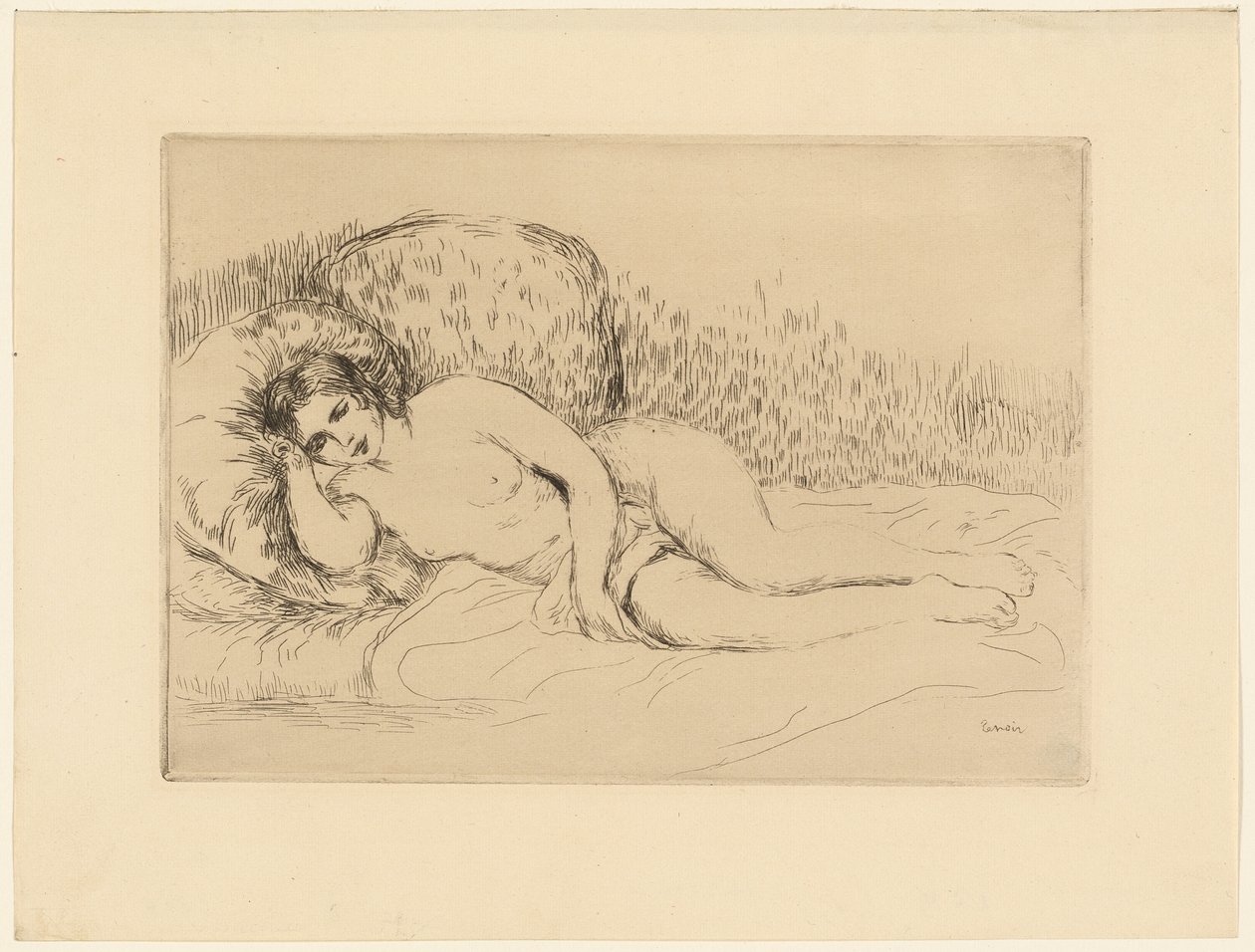 Fekvő nő, balra alkotó: Pierre Auguste Renoir