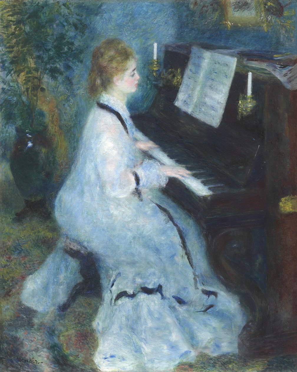 Nő a zongoránál, 1875-76 alkotó: Pierre Auguste Renoir