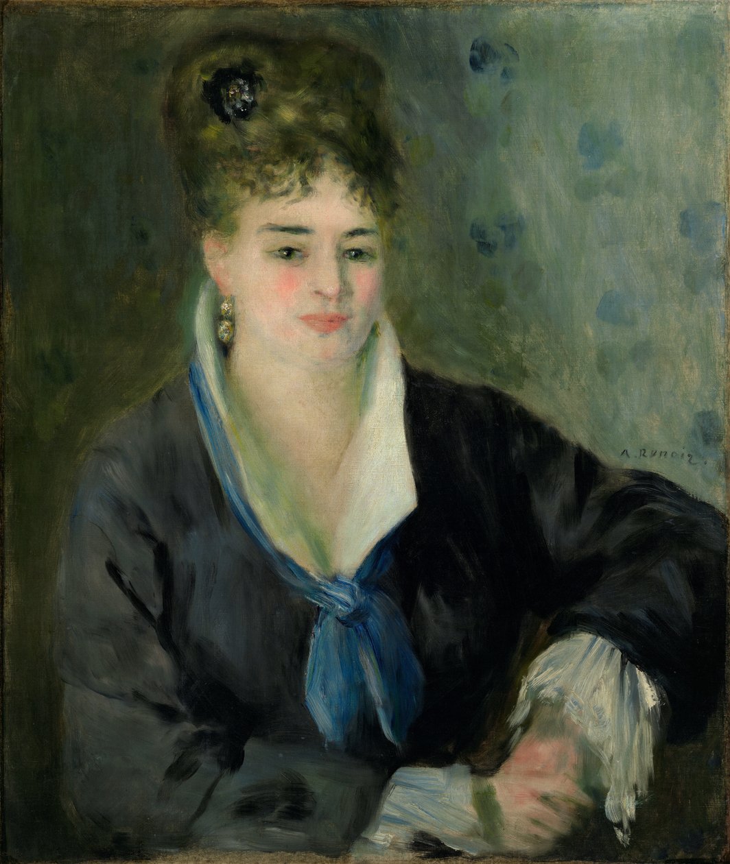 Fekete ruhás nő alkotó: Pierre Auguste Renoir