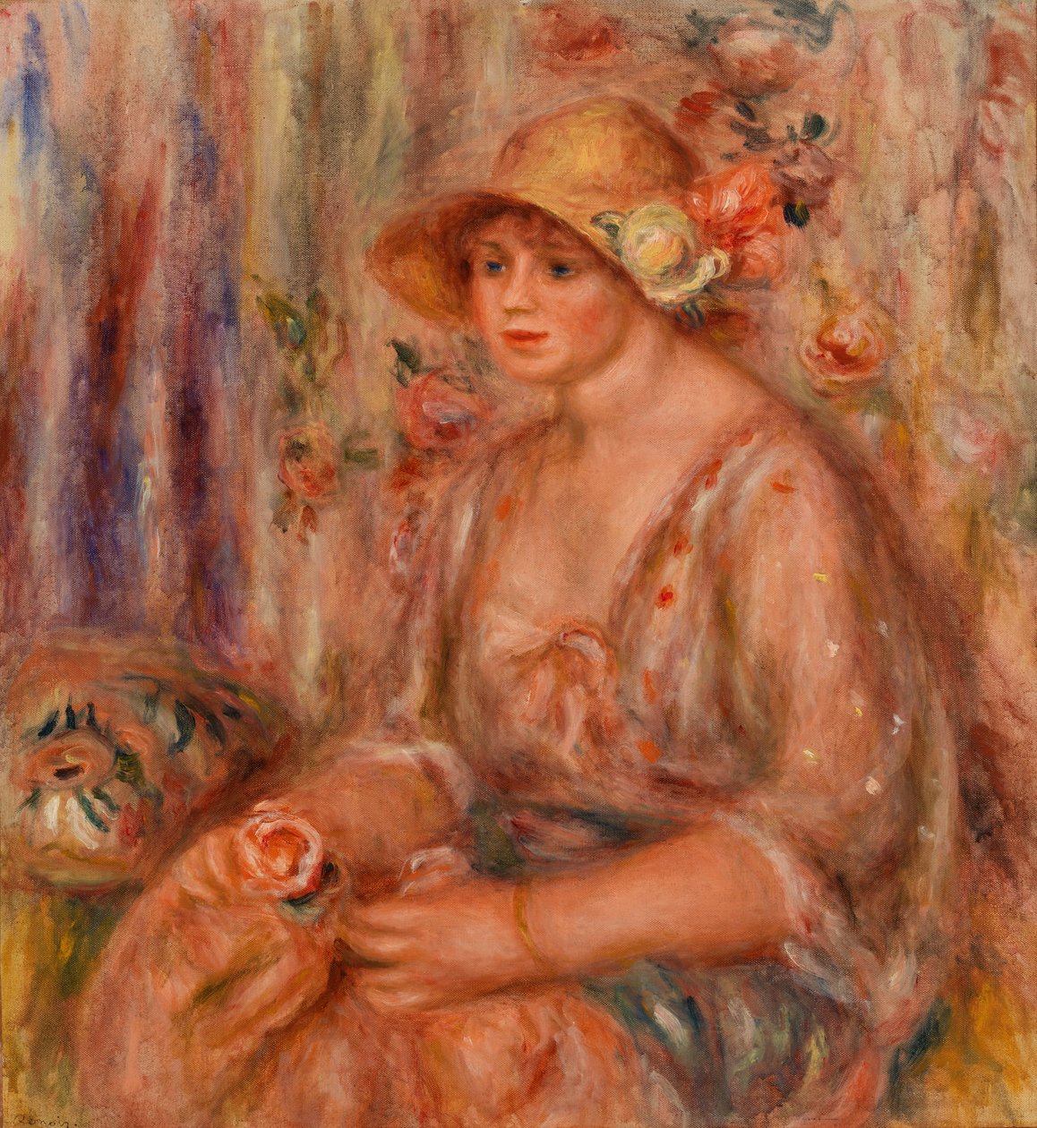 Nő muszlin ruhában alkotó: Pierre Auguste Renoir