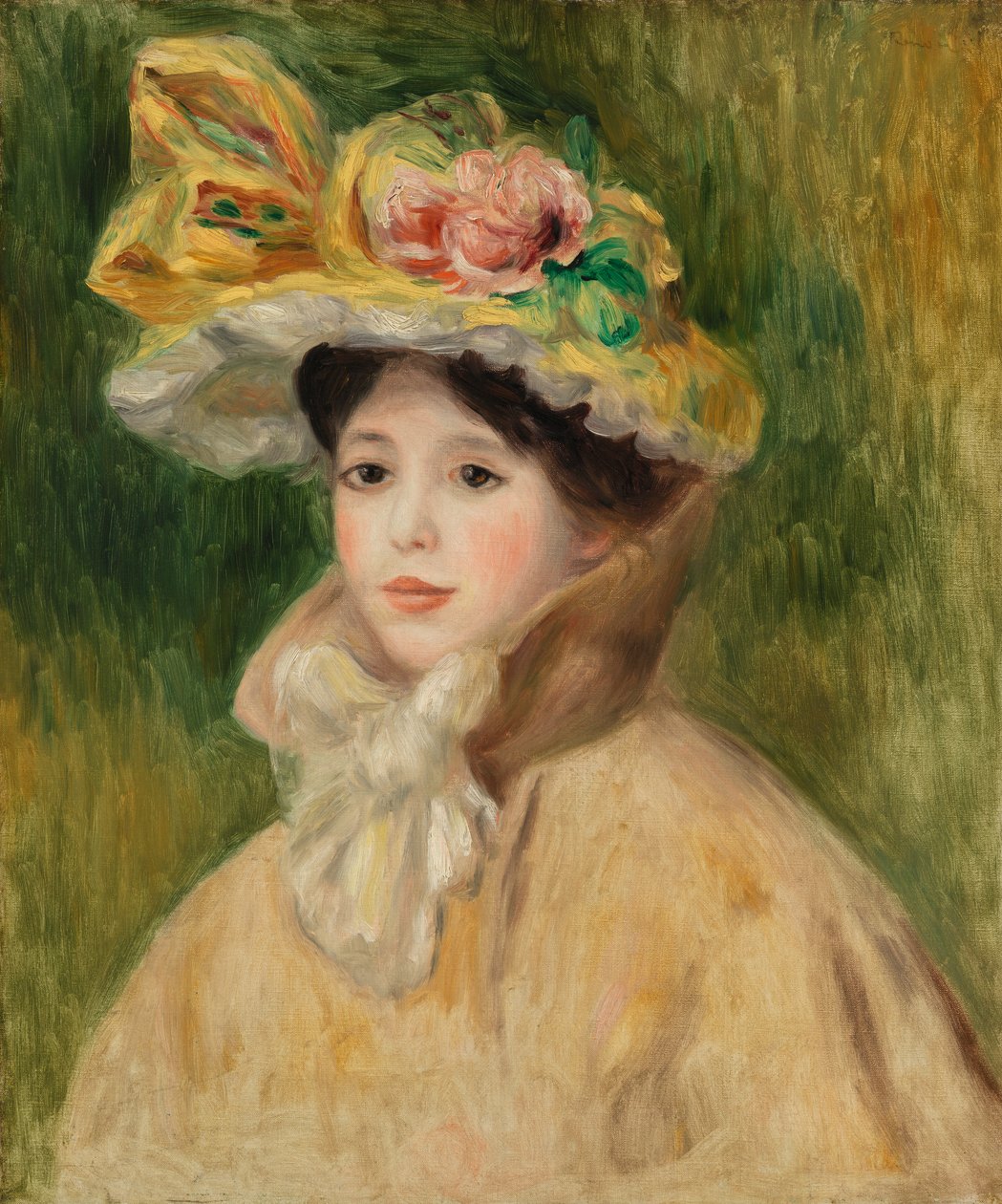 Nő Capeline-nal alkotó: Pierre Auguste Renoir