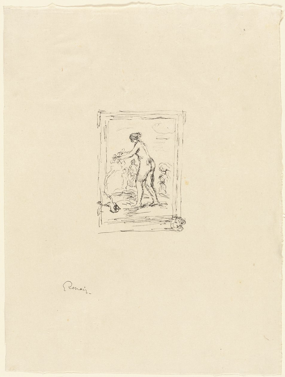 Nő Grapevine-nel, 2. változat alkotó: Pierre Auguste Renoir