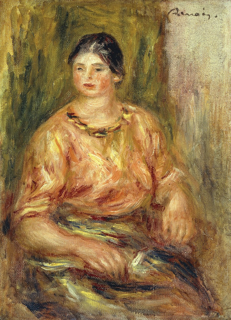 nő Rose Corsage; Femme au Corsage Rose alkotó: Pierre Auguste Renoir