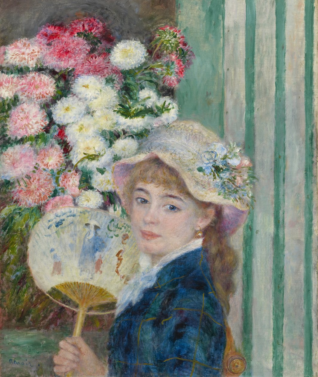 Nő legyezővel, 1879 körül alkotó: Pierre Auguste Renoir