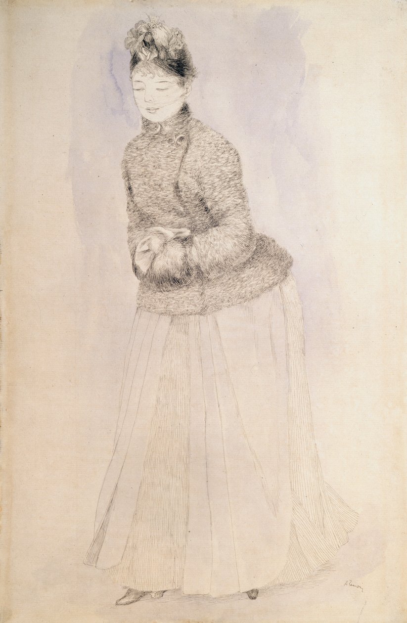 Nő muffal, c1883-c1884. alkotó: Pierre Auguste Renoir