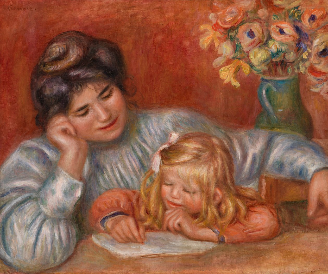 Írás lecke alkotó: Pierre Auguste Renoir