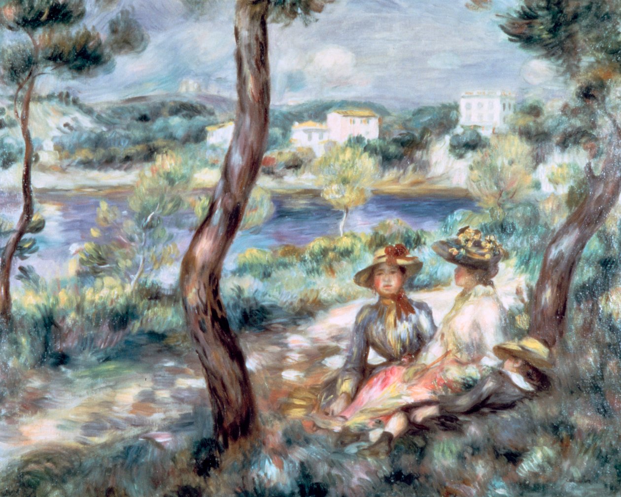Fiatal lány és fiú egy tájban, 1893. alkotó: Pierre Auguste Renoir