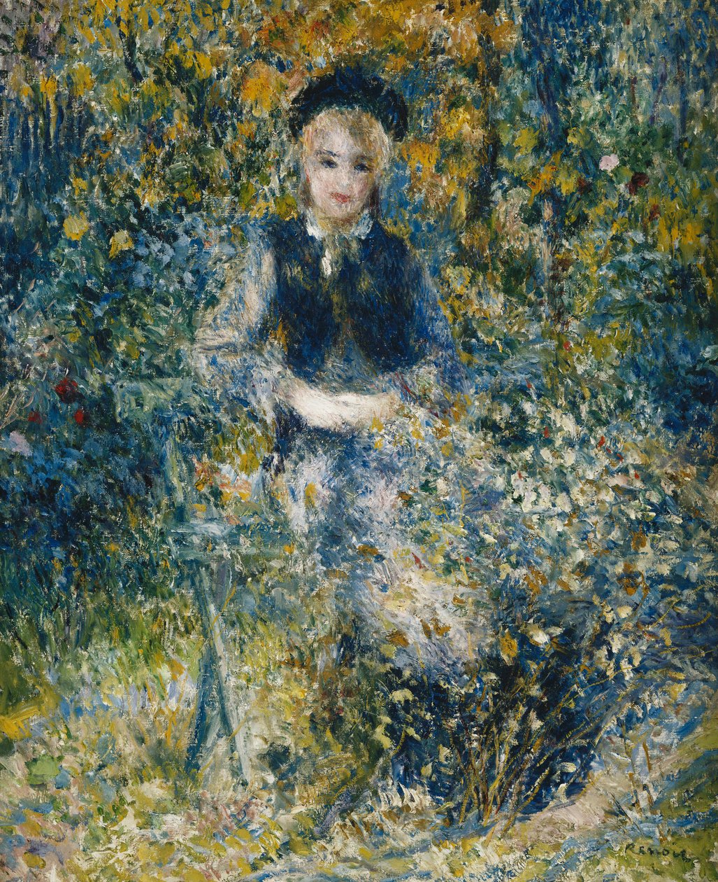 Fiatal lány a padon; A fiatal lány a padon, 1875 alkotó: Pierre Auguste Renoir