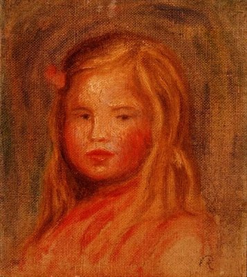 Fiatal lány hosszú hajjal (olaj, vászon) alkotó: Pierre Auguste Renoir