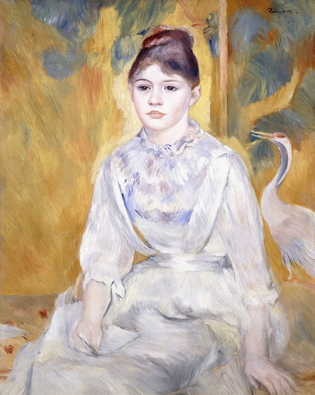 Fiatal lány hattyúval, 1886 alkotó: Pierre Auguste Renoir