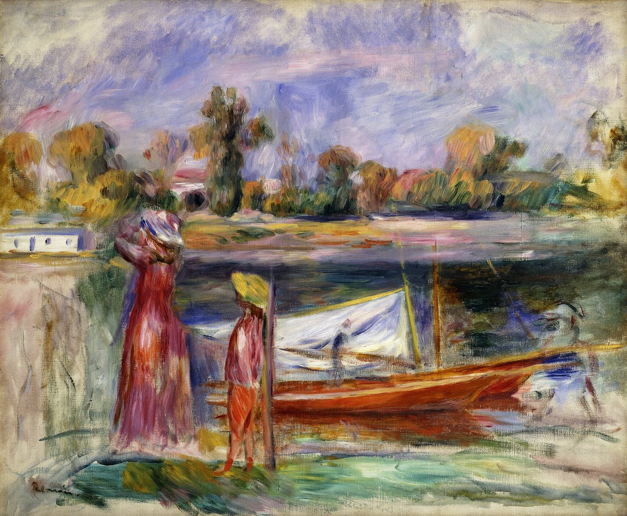 Fiatal lányok Argenteuilban; Fiatal lányok Argenteuilban, c. 1896 alkotó: Pierre Auguste Renoir