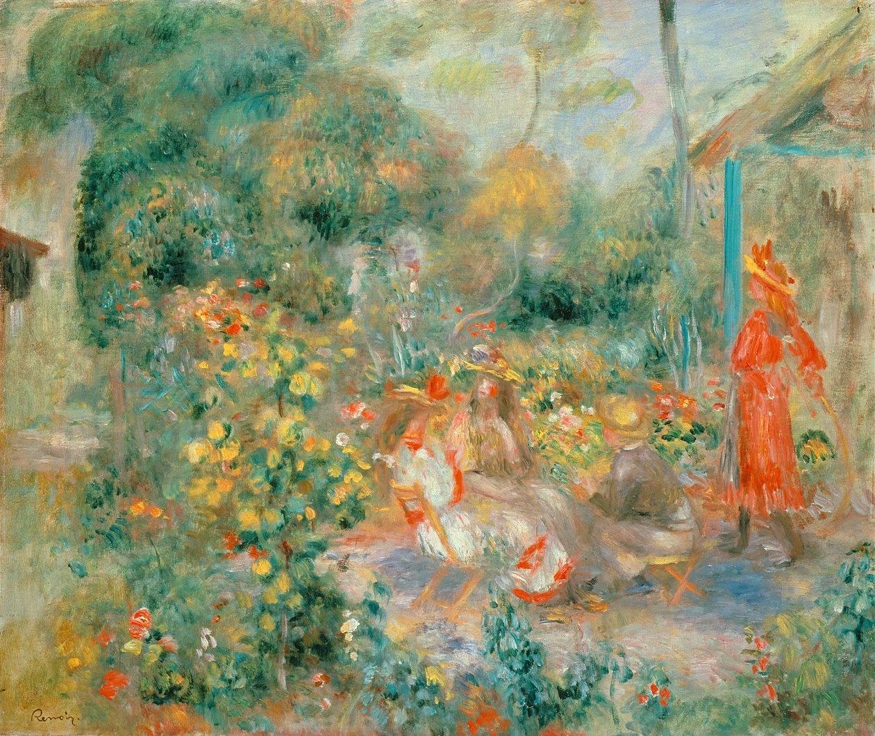 Fiatal lányok a kertben, Montmartre-ban alkotó: Pierre Auguste Renoir