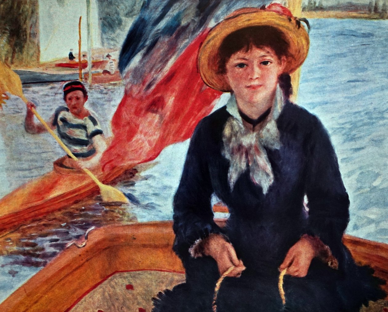 Fiatal nő egy csónakban (Lise Trehot) alkotó: Pierre Auguste Renoir