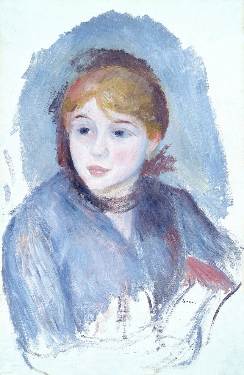 „Fiatal lány kékben”, 1882 alkotó: Pierre Auguste Renoir