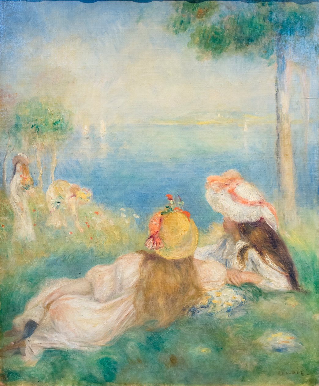 Fiatal lányok a tenger mellett, c. 1894 (olaj, vászon) alkotó: Pierre Auguste Renoir