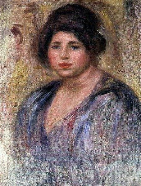 Fiatal nő prémes sapkában alkotó: Pierre Auguste Renoir