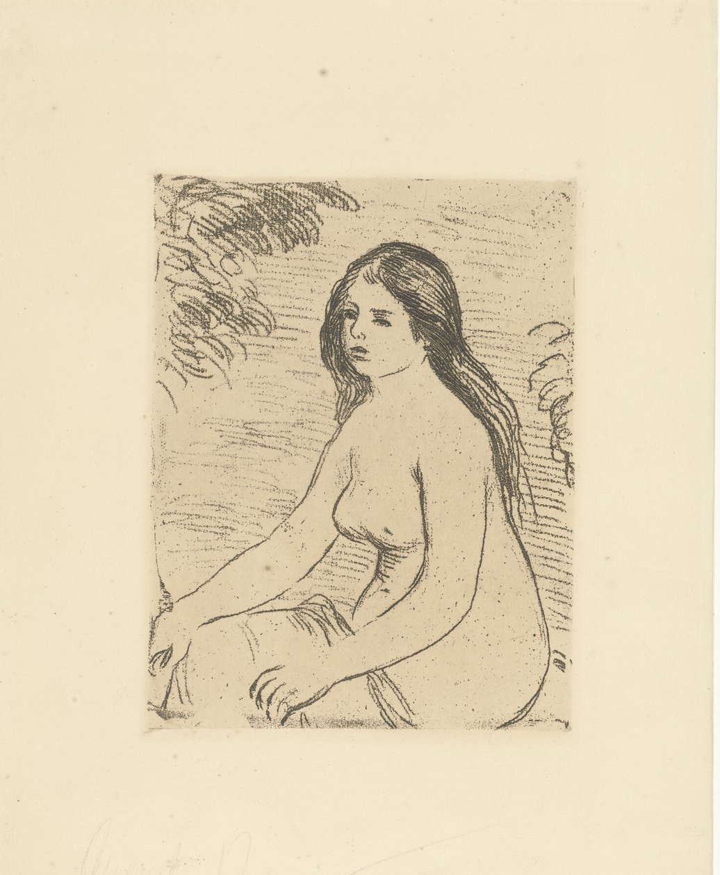 Ülő meztelen nő Femme nue assise alkotó: Pierre Auguste Renoir