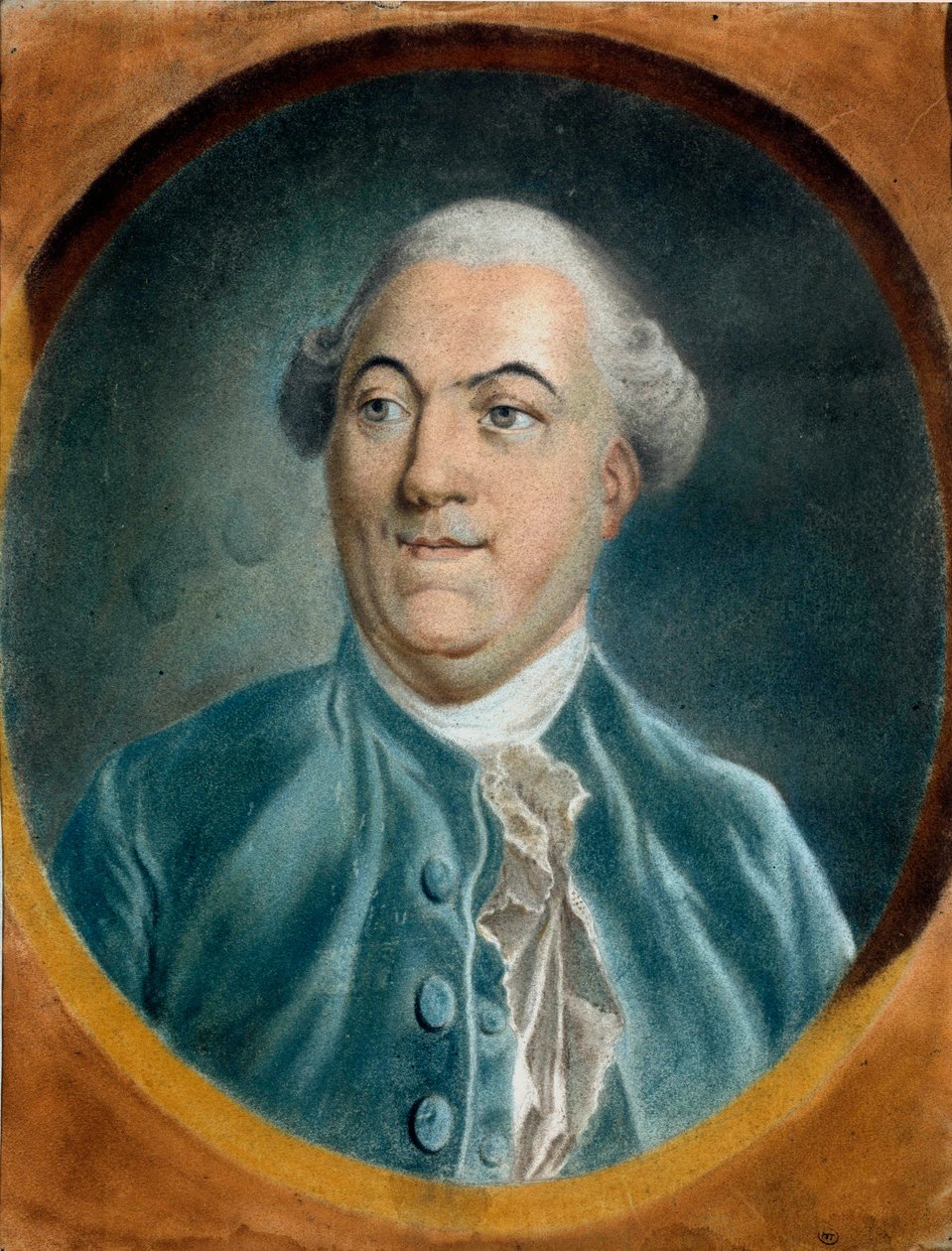 Jacques Necker (1732-1804) portréja, Pierre Baudemant (1729-1808) miniszter pasztell festménye, 18. századi Troyes musee des Beaux Arts alkotó: Pierre Baudemant