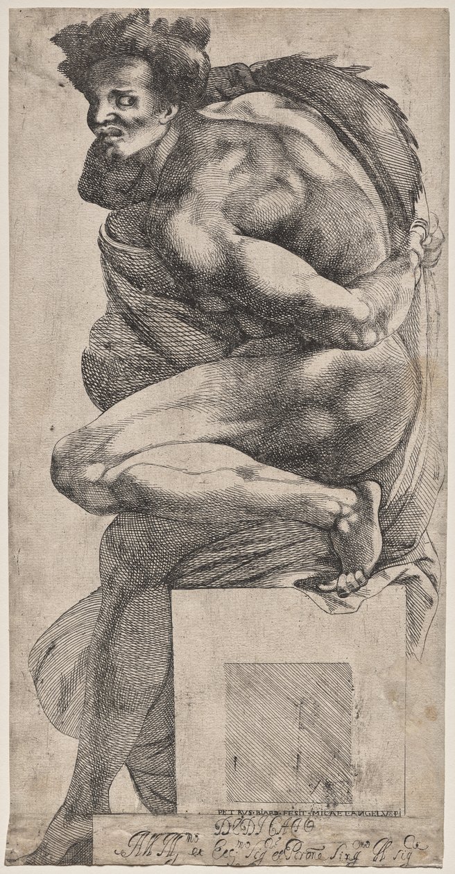 Ignudo (Michelangelo nyomán) alkotó: Pierre Biard the Younger