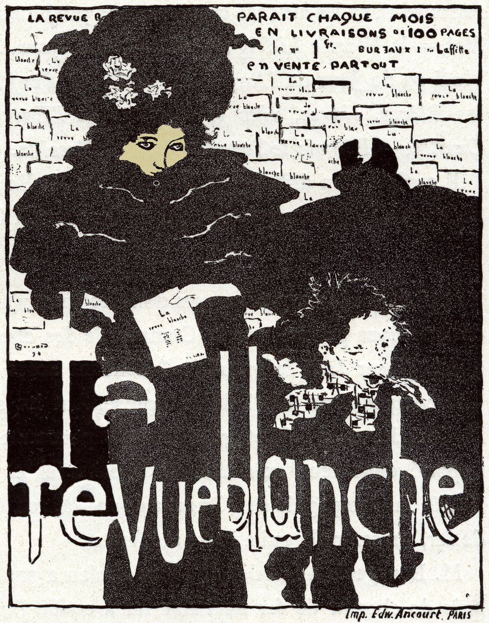 Művészet. A Revue Blanche. Plakát Pierre Bonnard, Franciaország alkotó: Pierre Bonnard
